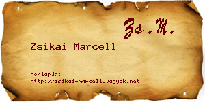 Zsikai Marcell névjegykártya